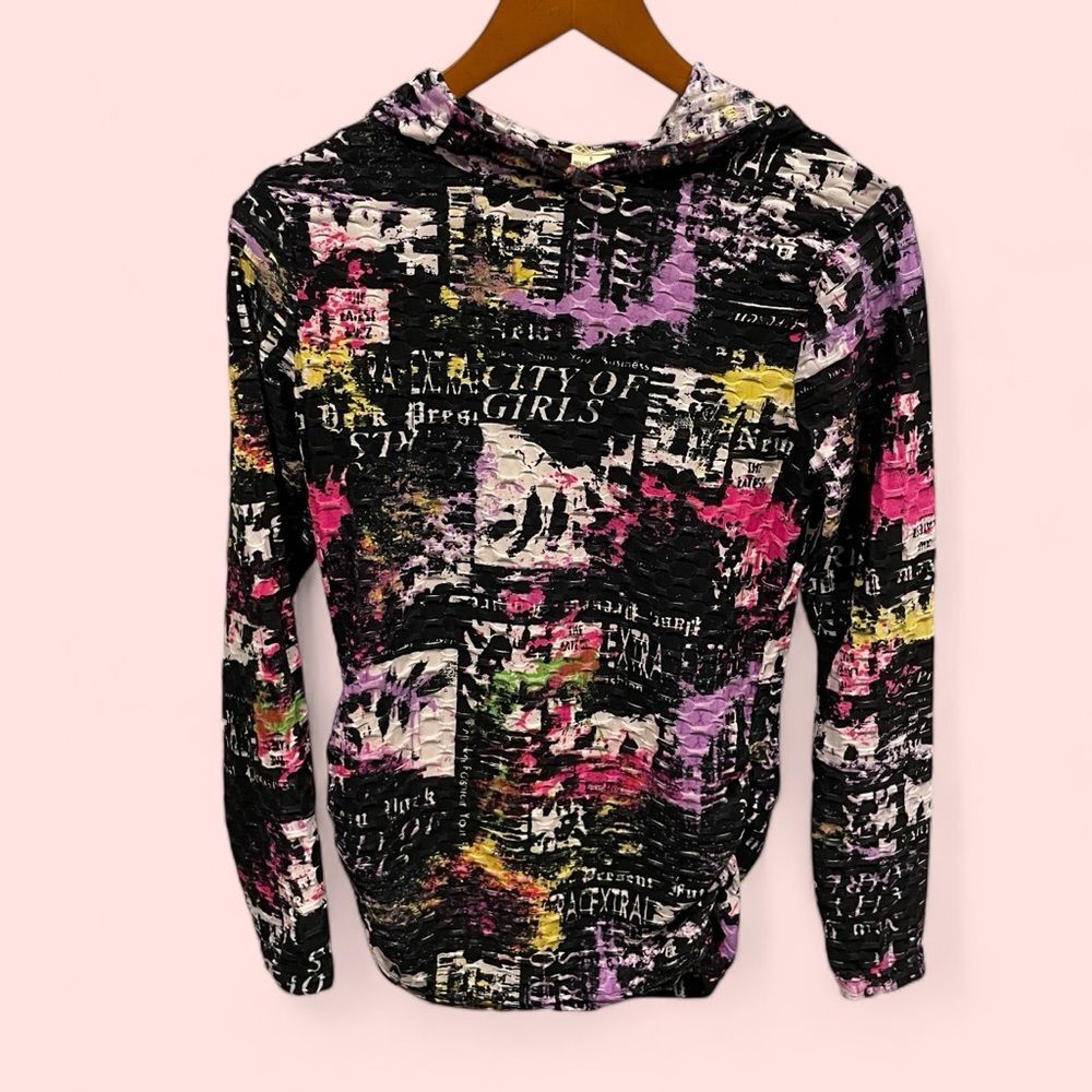 Y2K thick mesh grafitti hoodie top NYC